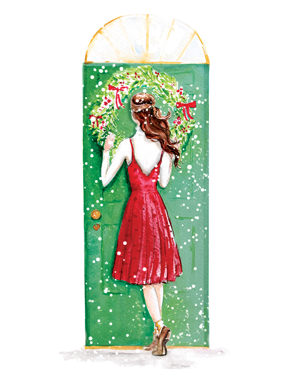 Christmas Wreath Illustration Alex Perlin