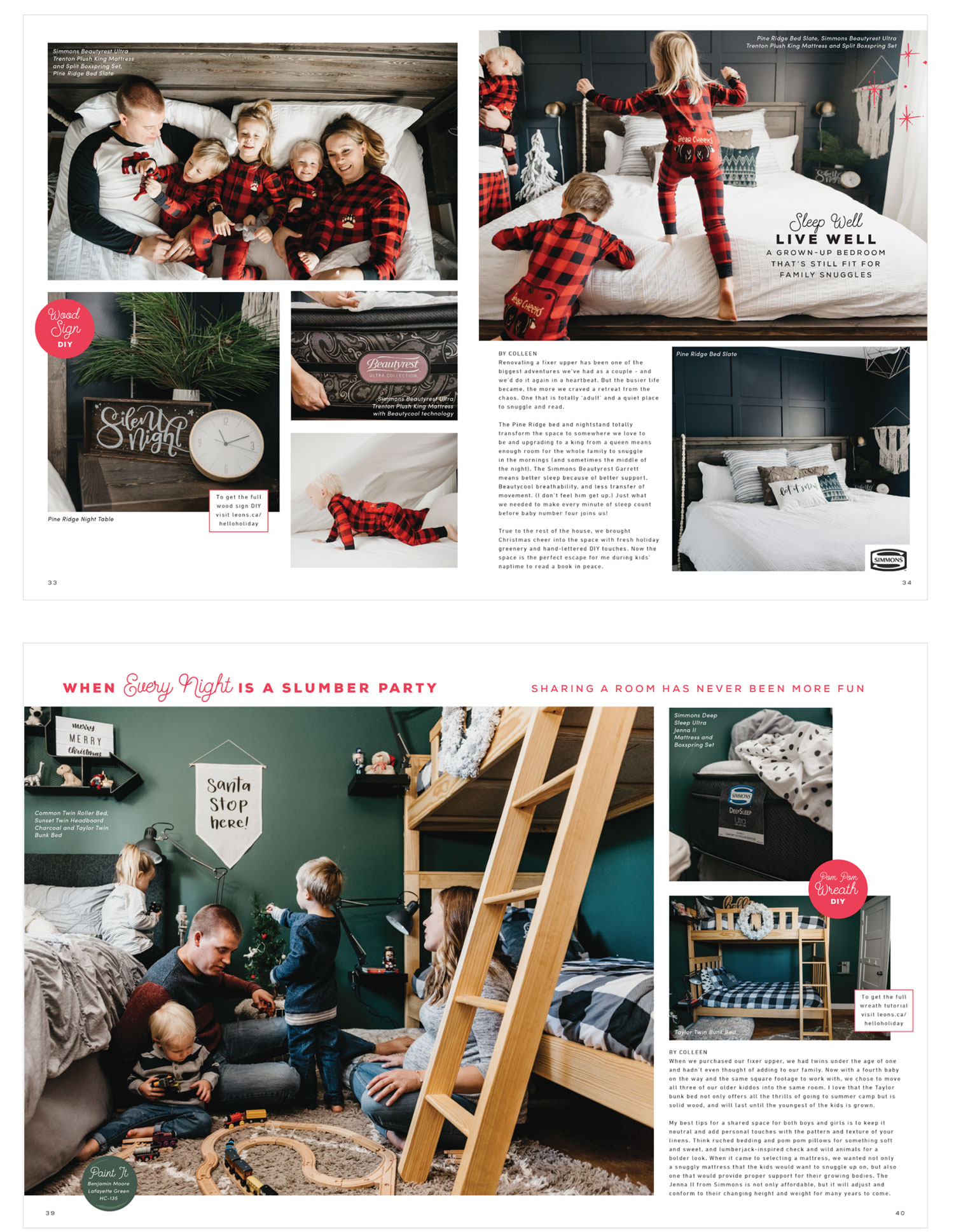 Alex Perlin Leons Hello Holiday Magazine Layout