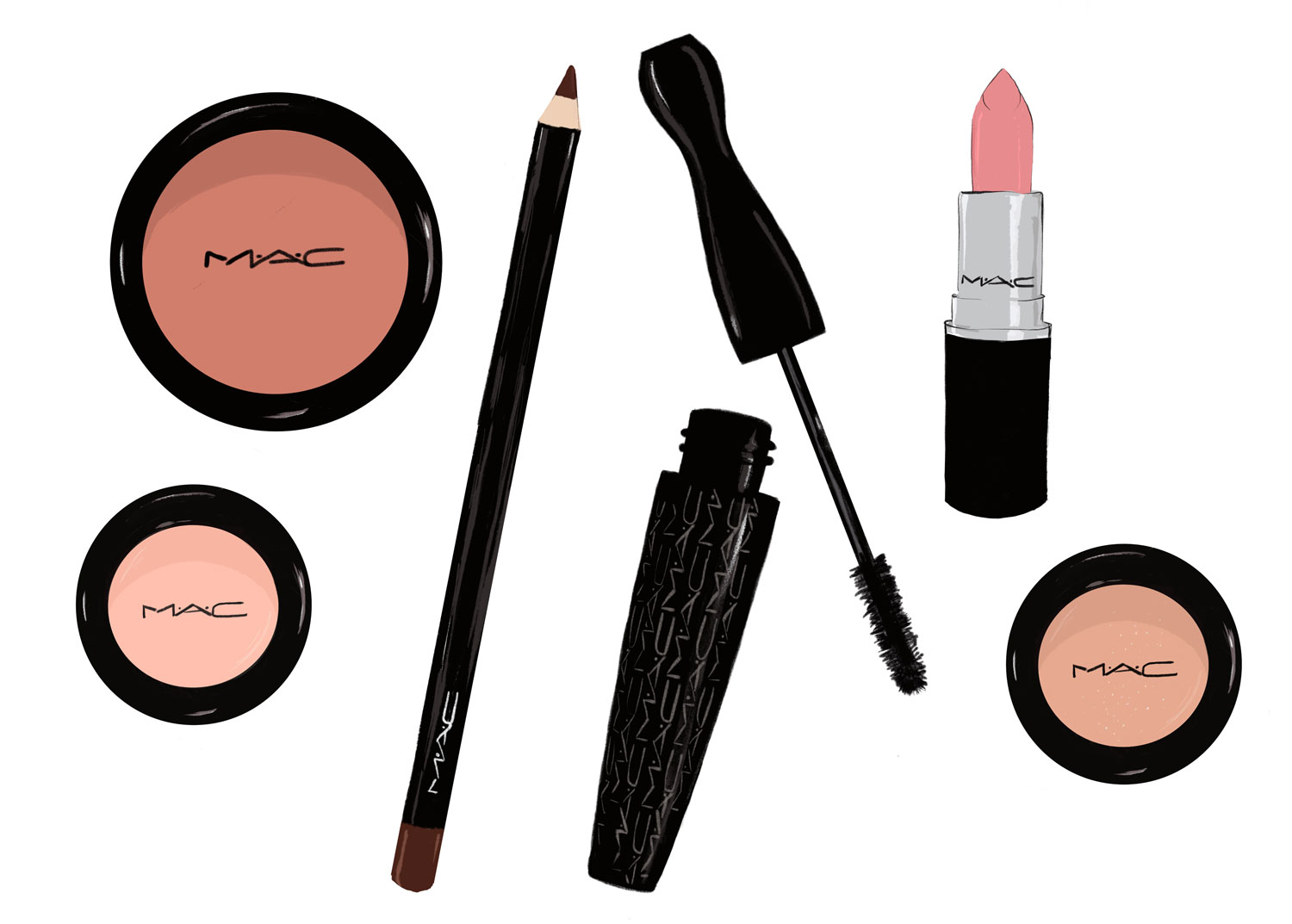 Alex Perlin Illustrated Products for MAC Cosmetics